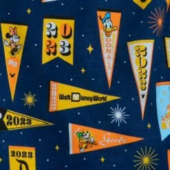 Mickey Mouse And Friends Pennant Flag Sleep Shorts For Adults – Walt Disney World 2023 -Lionel Promotional 4901057393092 2