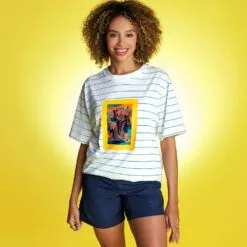 National Geographic Elephants Striped T-Shirt For Adults -Lionel Promotional 5205059588729 1