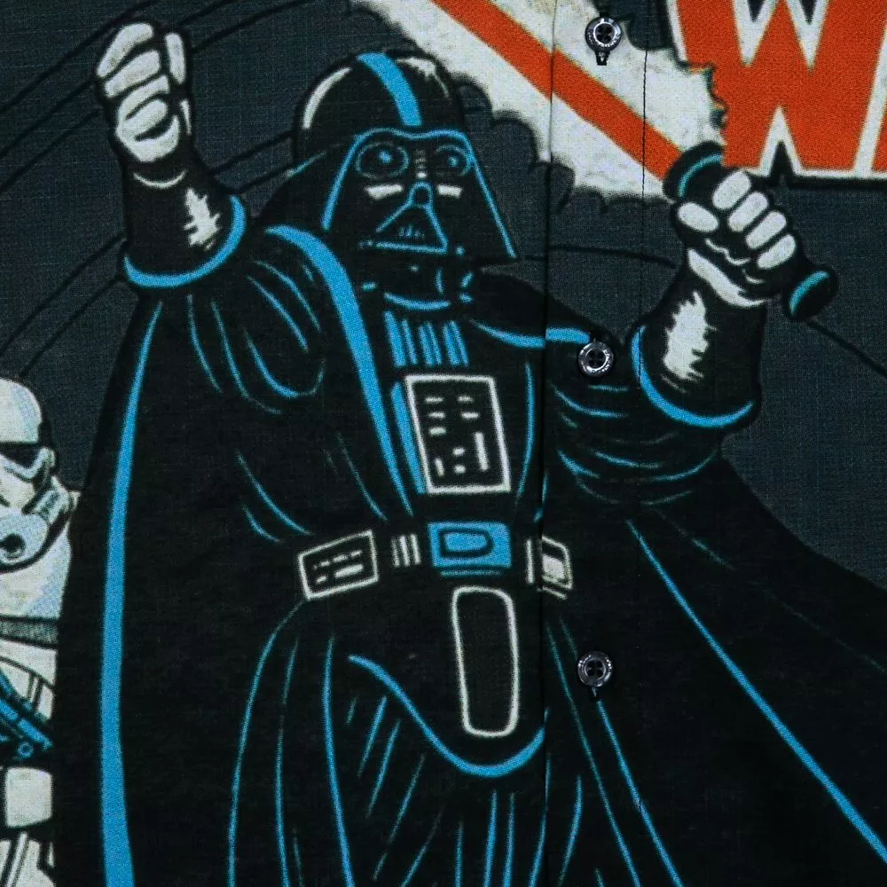 Star Wars ''Space In-Vaders'' Button Down Shirt For Adults By RSVLTS 5 Star Wars ''Space In-Vaders'' Button Down Shirt For Adults By RSVLTS - Image 3