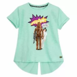 Chewbacca And Princess Leia Star Wars Action Figures Fashion T-Shirt For Women