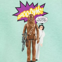 Chewbacca And Princess Leia Star Wars Action Figures Fashion T-Shirt For Women -Lionel Promotional 5620057438046 3