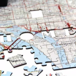 National Geographic My Town Personalized Wooden Puzzle – Map Scale: 1:26,000 -Lionel Promotional 6805106023771 2