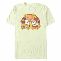Mickey And Minnie Mouse Floral T-Shirt For Adults