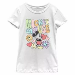 Mickey Mouse Flower Power T-Shirt For Girls